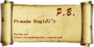 Prauda Boglár névjegykártya